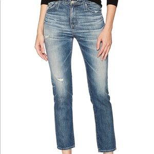 NWT!! AG Denim The Isabelle high-rise straight leg